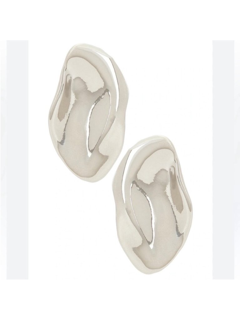 New! Casa Clara Silver Asymmetrical Earrings (2001) Nwot